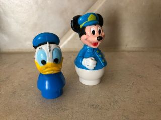 Vintage Disney Donald Duck And Mickey Mouse Illco Little People