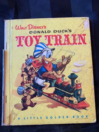 1950 Vintage Children Little Golden Book " Walt Disney Donald Duck 