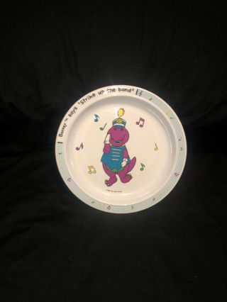Barney Child Dinner Plate 8 " Music Band Vintage 1992 Selandia Lyons Group