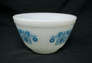 Vintage 1 - 1/2 Pint Pyrex Horizon Blue 401 Nesting Mixing Bowl 2