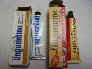 Vintage Unguentine Tubes And Boxes Set Of Two