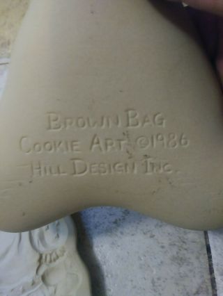 2 Vintage Brown Bag Cookie Art Stoneware Raggedy Ann & Andy Molds 1985 & 1986 4