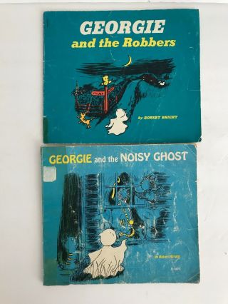 Vintage Childrens Story Books,  Georgie And The Noisy Ghost Softcover,  1971