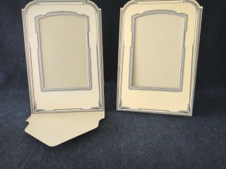 Vintage Art Deco Pressed Cardboard Picture Frames 4x6 Photo Opening Easel Stand