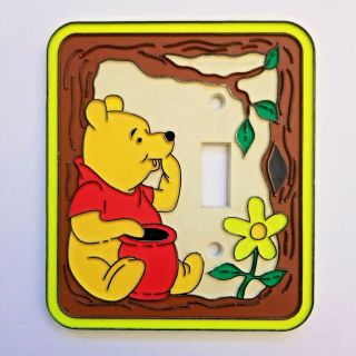 Vintage Walt Disney Productions Winnie The Pooh Wall Light Switchplate Cover