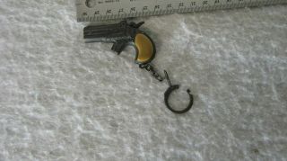 Vintage Miniature Toy Cap Gun Hong Kong Derringer Fob Charm Key Chain