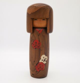 7.  2inch Japanese Vintage Wooden Sosaku Kokeshi Doll Signed / Cute Kimono Girl