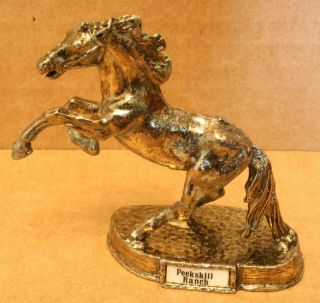 Vintage Very Rare Metal Brass Color Horse Figurine - Mementos,  Peekskill Ranch