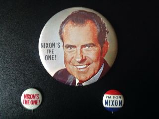 Assorted Richard Dick Nixon Vintage Antique Presidential Campaign Pin Buttons