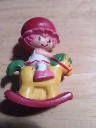 Vintage Strawberry Shortcake Cherry Cuddler Rocking Horse 2 " Miniature