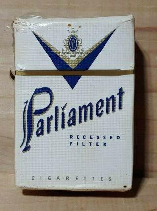 Vintage Parliament Cigarette Pack Old Recessed Filter Box Pack