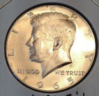 1965 Philadelphia Silver Kennedy Half Dollar.  Vintage Bu United States Coin