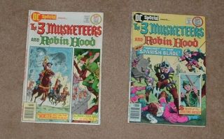 Vintage Set 1976 Dc Comics The 3 Musketeers & Robin Hood No.  22 July & No.  23 Sept