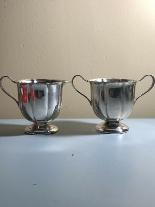 Vintage International Silver Co Plated Sugar And Creamer