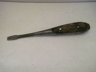 Vintage Wood - Handled Screwdriver (blade Made In Germany)