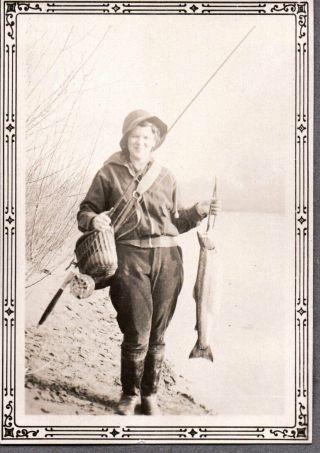 Vintage Photograph Flapper Girls Fish Fashion Creel San Diego California Photo