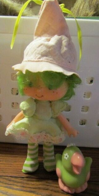 Vintage Strawberry Shortcake Doll 1979 Lime Chiffon And Parfait Parrot