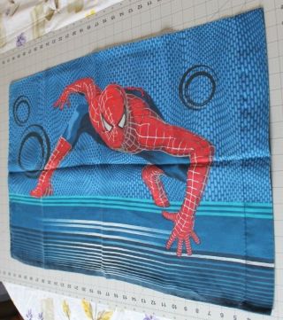 Vintage Dan River Spiderman Pillowcase Euc Pillow Case Dc Comics Blue Standard