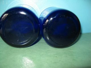 2 - Vintage Harveys Bristol Cream Cobalt Blue Non Tapered Glasses 3