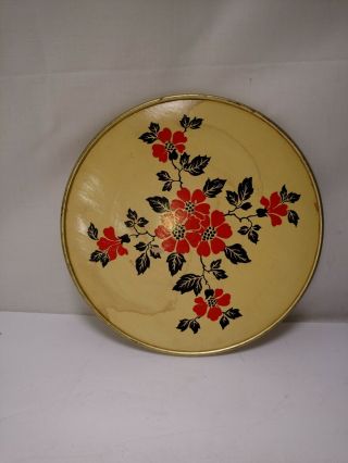 Vintage Hall Red Poppy Hot Plate Pad Trivet 7 In