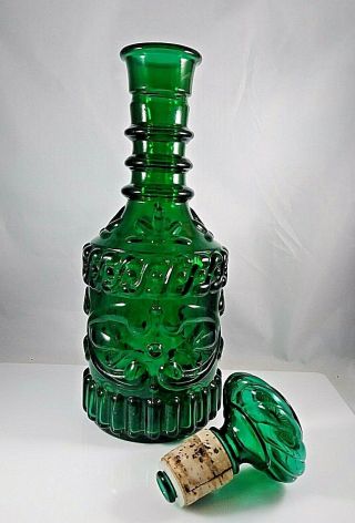 Vintage Jim Beam Green Decanter Liquor Bottle W/stopper Ky Drb - 230 - 119 5 68