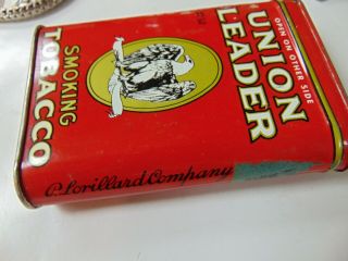 Vintage UNION LEADER Smoking Tobacco Pocket Tin Eagle ESTATE TIN 3