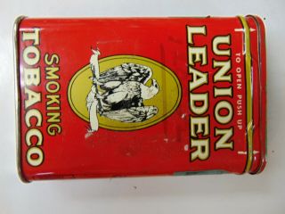 Vintage UNION LEADER Smoking Tobacco Pocket Tin Eagle ESTATE TIN 4
