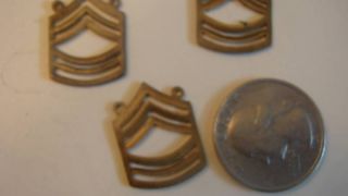6 Vintage Brass Chevrons With Loops