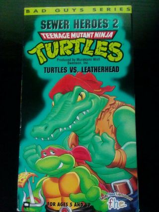 Vintage Teenage Mutant Ninja Turtles Sewer Heroes 2 Turtles Vs Leatherhead