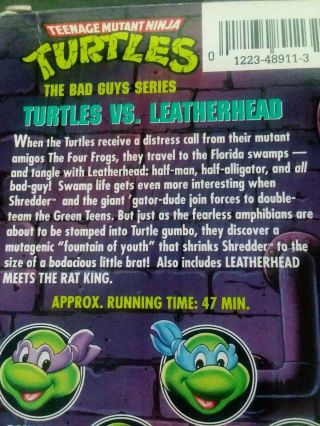 Vintage Teenage Mutant Ninja Turtles Sewer Heroes 2 Turtles VS Leatherhead 3