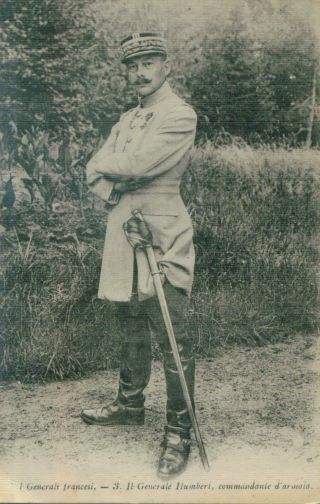 Ww1 French General Humbert With Sword Old Real Vintage Postcard