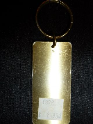 Vintage Canada Canadian Leaf Key Chain Fob Ring,  Gold Metal with Enamel 2