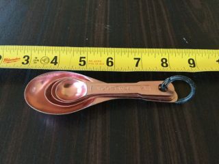 Vintage Brass Colored Aluminum Measuring Spoon Set Hong Kong
