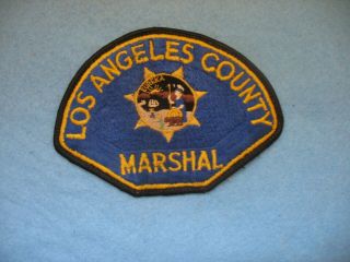 Vintage Obsolete Los Angeles County Marshall Police Patch,  Ca