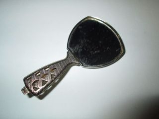 Vintage Pocket Vanity Hand Mirror Compact With Folding Handle