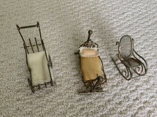 Vintage Dollhouse Miniature Furniture,  World Globe,  Sewing Machine 1:12 Scale 3