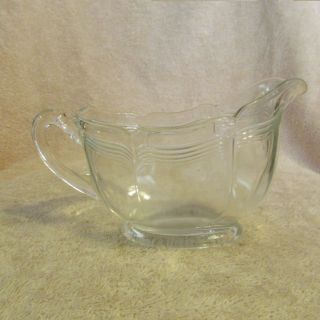 Vintage Clear Glass Gravy Boat