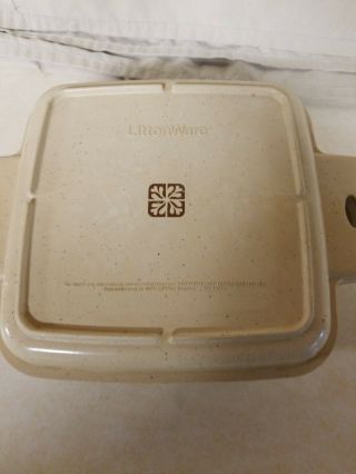 Vintage Littonware 1 Quart Square Covered Casserole Dish Divided Lid 39274 39275 4