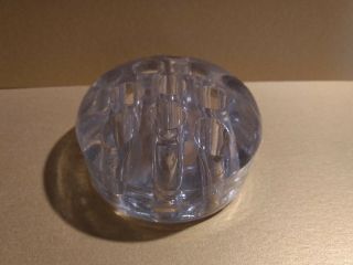 Vintage Clear Glass 11 - Hole Flower Frog (2 3/4 " W X 1 1/2 " H)