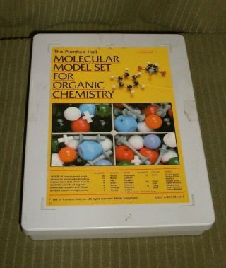 Vintage The Prentice Hall Molecular Model For Organic Chemistry Set Kit