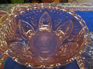 Vintage Pink Depression Glass - Footed Candy Dish w/ Lid 4