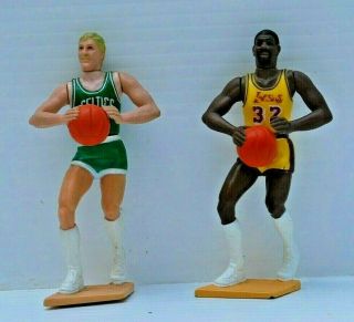 Vintage 1988 Starting Lineup Hofers Magic Johnson & Larry Bird 2 Loose Figures.