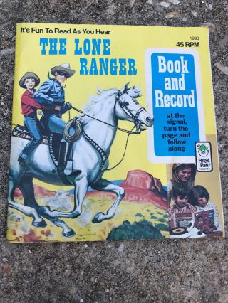 Vintage The Lone Ranger Book & Record Peter Pan Records 1977