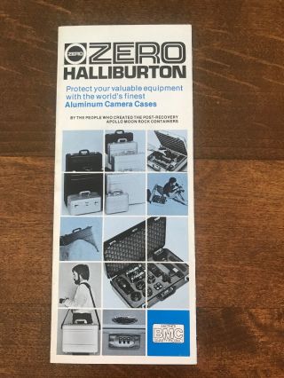 Vintage Brochure Zero Halliburton Aluminum Camera Cases