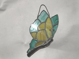 Vintage Stained Glass Butterfly Sun Catcher