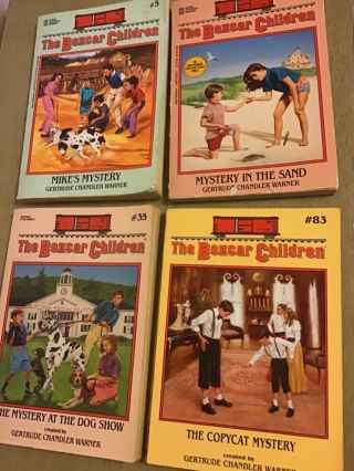 4 Vintage Boxcar Children Books,  5,  16,  35,  83