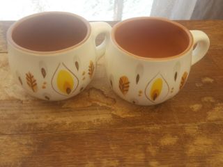 Stangl Amber Glo Cups Coffee Or Tea Cups Set Of 2 Vintage Mid Century Modern