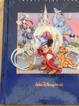 Vintage Walt Disney World 25 Years Book 1995 Anniversary Book Souvenir Hardback