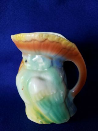 Vintage Ceramic Parrot Creamer Pitcher - Made In Czechoslovakia? 2
