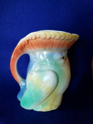 Vintage Ceramic Parrot Creamer Pitcher - Made In Czechoslovakia? 3